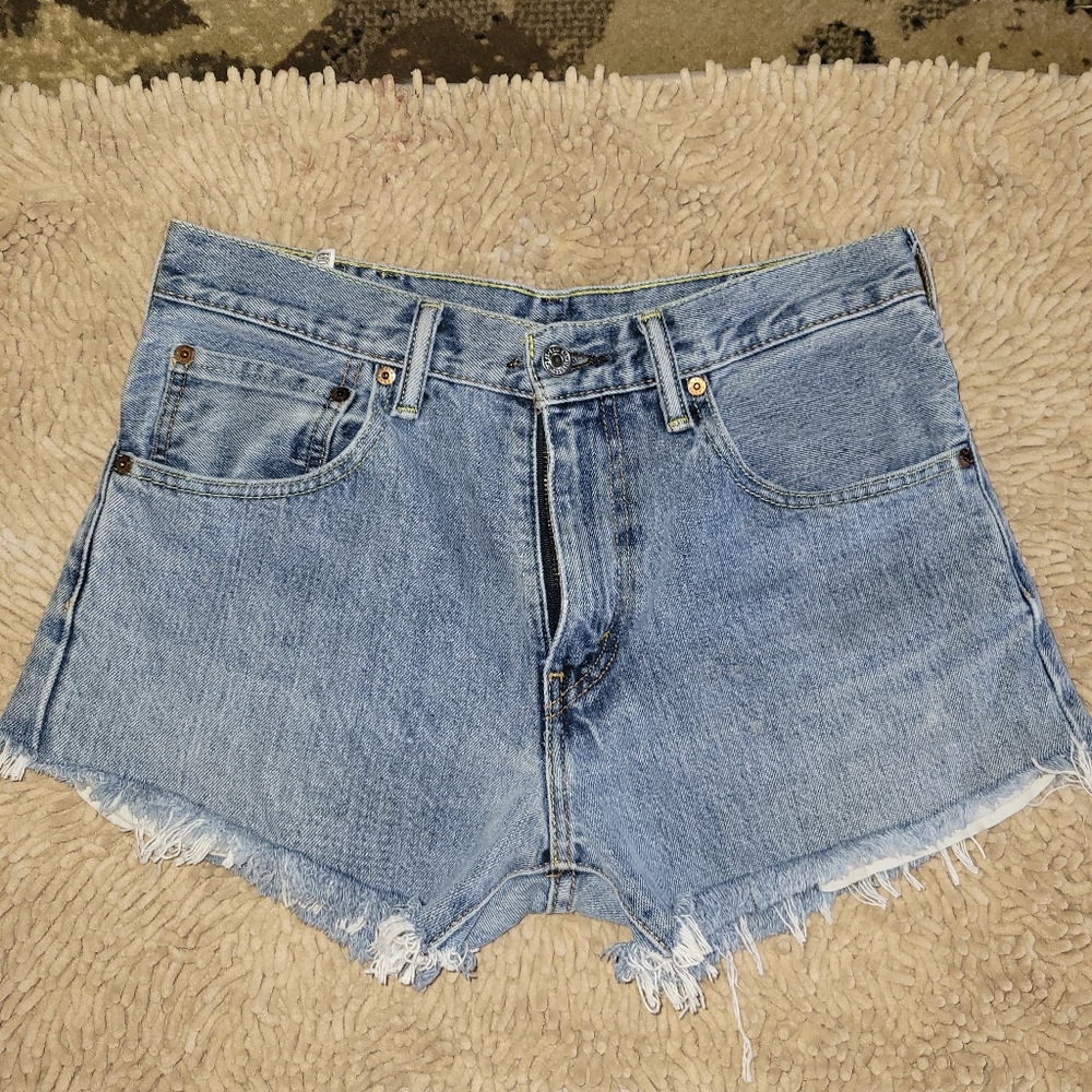 Vintage Restyled Distressed Levi Jean Shorts